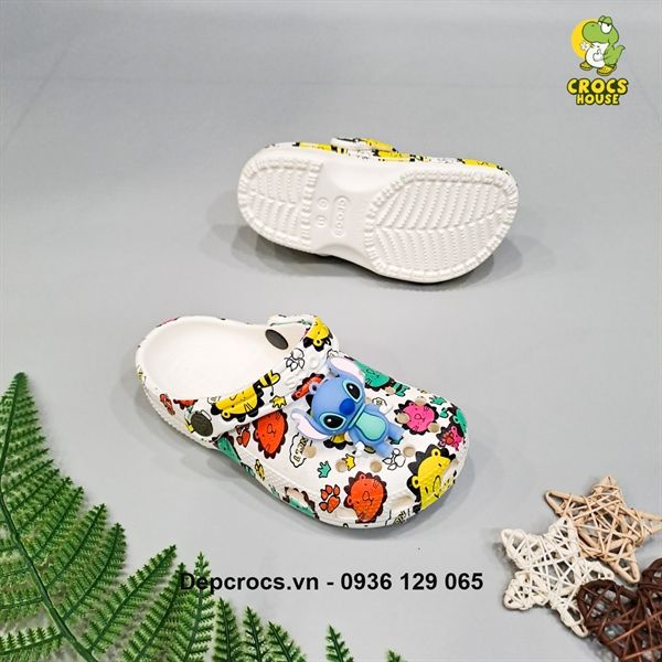  Dép sục cross classic họa tiết trẻ em chính hãng 
