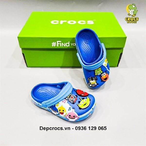  Dép sục 3D babyshark trẻ em 