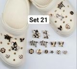  Set Jibbitz charms dây xích giả kim gắn trang trí dép Dinas 