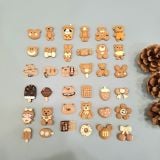  Jibbitz charm sticker đá hình gấu nâu gắn trang trí dép cross 