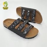  Dép trấu ba quai da bò thật Supersoft 