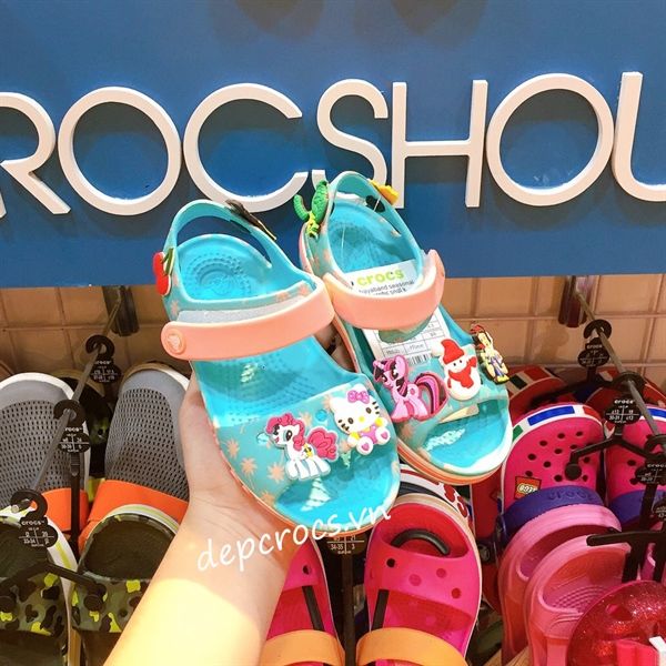  Sandal crocband camo trẻ em 
