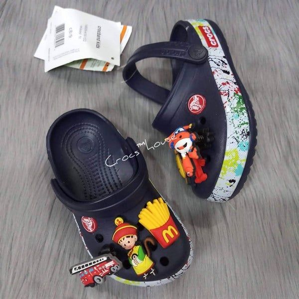  Dép sục crocband vẩy sơn trẻ em 