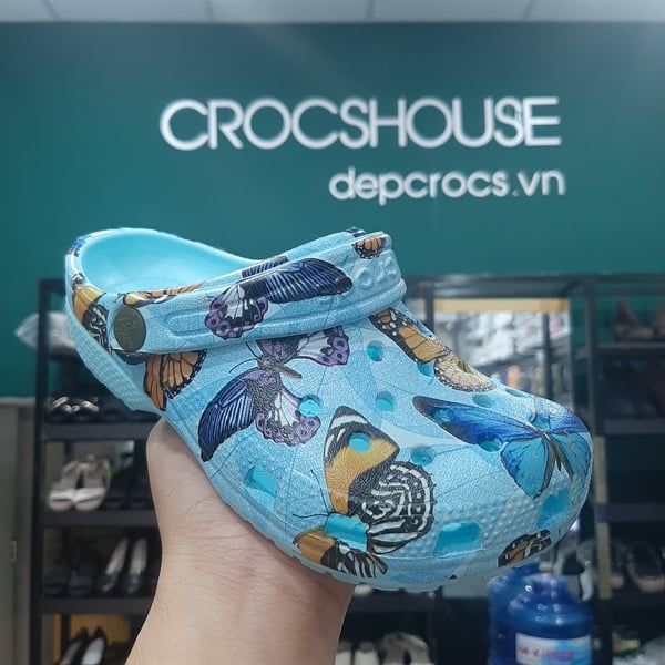  Dép sục cross classic họa tiết trẻ em chính hãng 