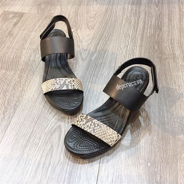  Sandal xuồng da quai dán 
