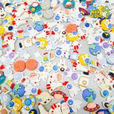  Jibbitz charms sticker 3D nhựa cứng phi hành gia, vũ trụ gắn trang trí dép sục cross 