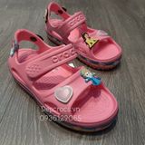 Sandal crocband ii trái tim bé gái 