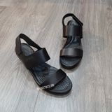  Sandal xuồng da quai dán 