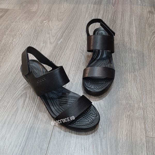  Sandal xuồng da quai dán 