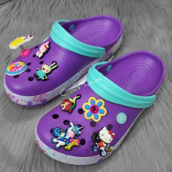  Dép sục crocband vẩy sơn trẻ em 