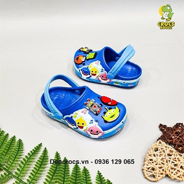  Dép sục 3D babyshark trẻ em 