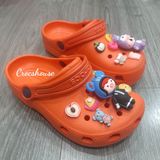  Dép sục cross classic trẻ em màu đỏ, cam, tím chính hãng 