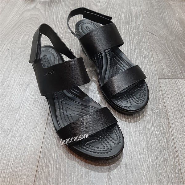  Sandal xuồng da quai dán 