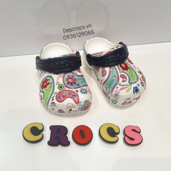  Dép sục cross classic họa tiết trẻ em chính hãng 
