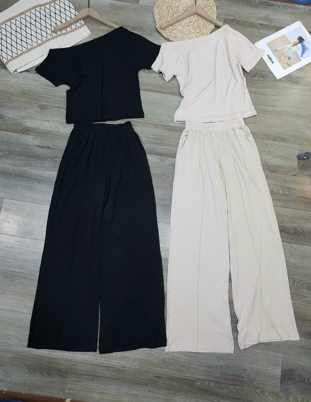  Set Đồ Za.Ra Áo Trễ Vai Quần Ống Suông 