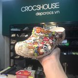  Dép sục cross classic họa tiết trẻ em chính hãng 