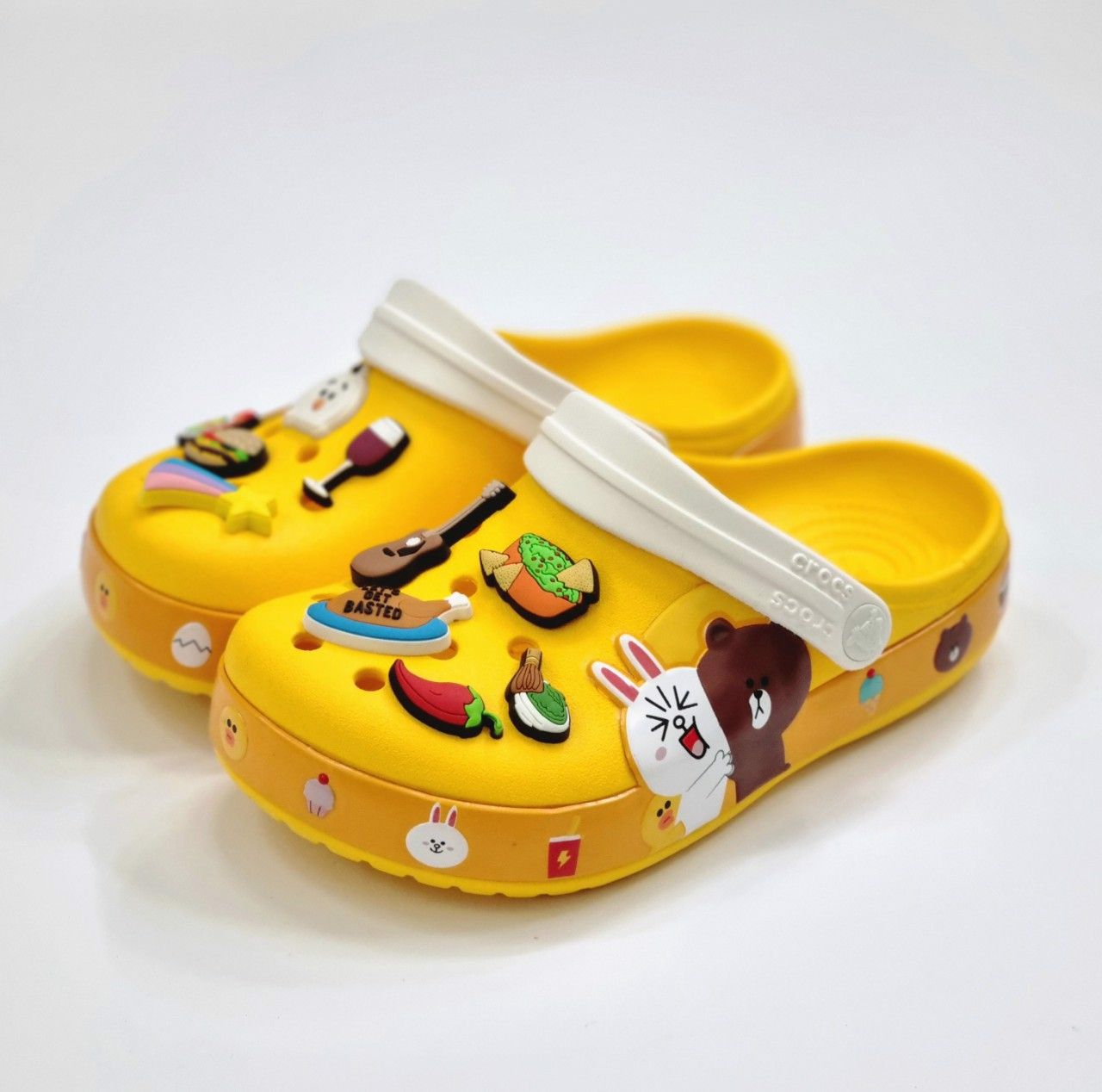  Dép sục Dinas 3D band linefriend thỏ gấu vàng trẻ em 