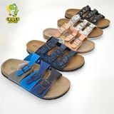  Dép trấu ba quai da bò thật Supersoft 