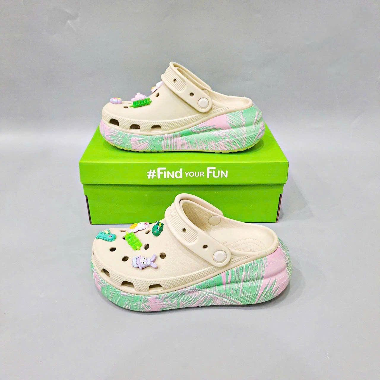  Dép sục Dinas classic crush loang lá hồng nam nữ 