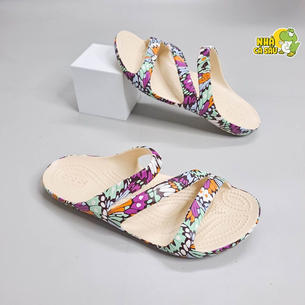  Dép quai ngang Dinas kadee ii họa tiết nữ chính hãng 