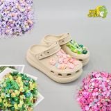  Jibbitz charms 3D nhỏ nhựa cứng theo tone màu gắn dép 