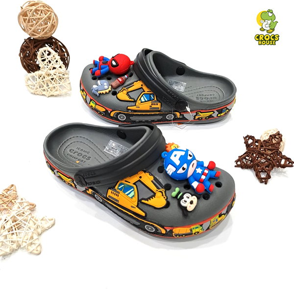  Dép sục cross 3D cần cẩu trẻ em 
