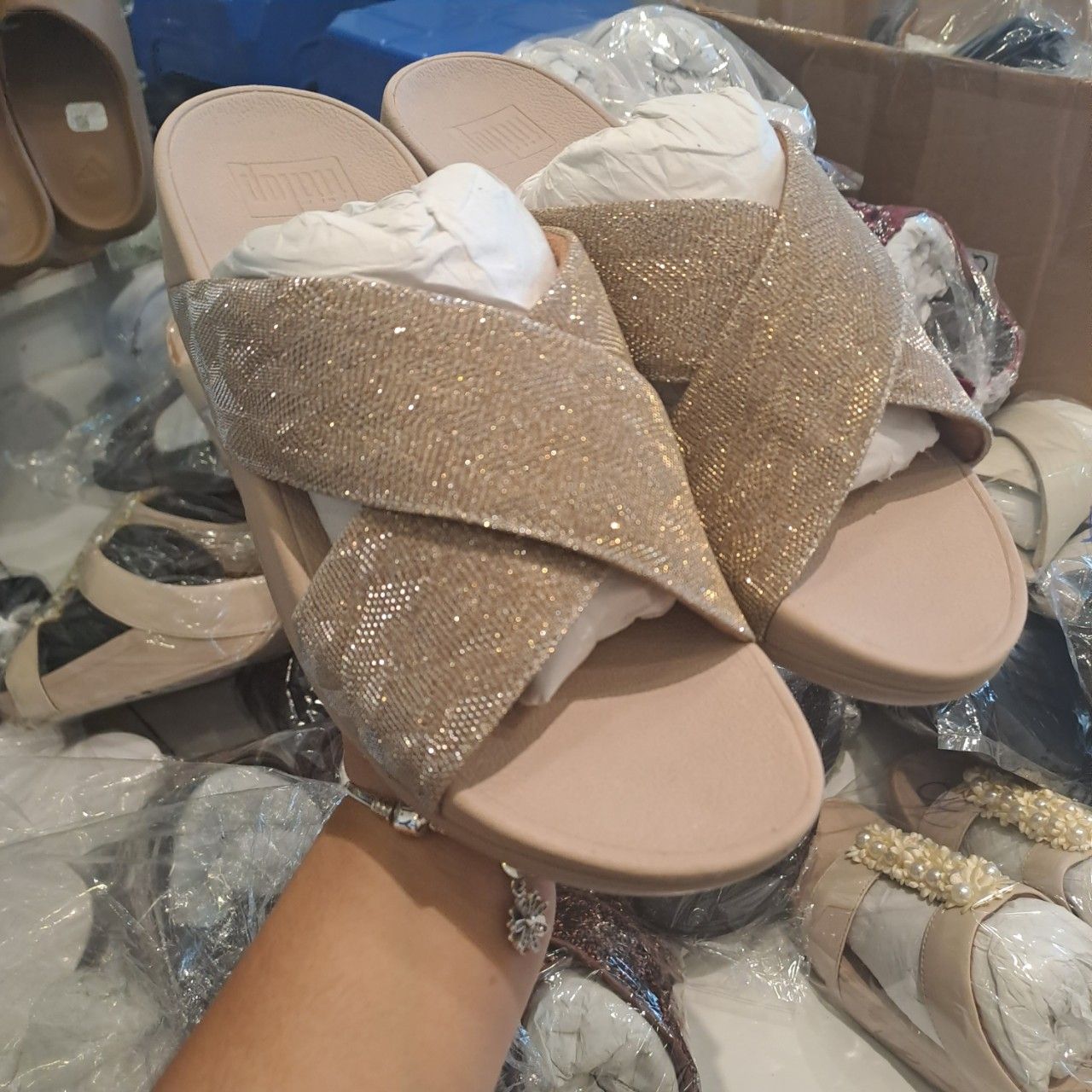  Dép xuồng quai chéo fitflop nữ chính hãng 
