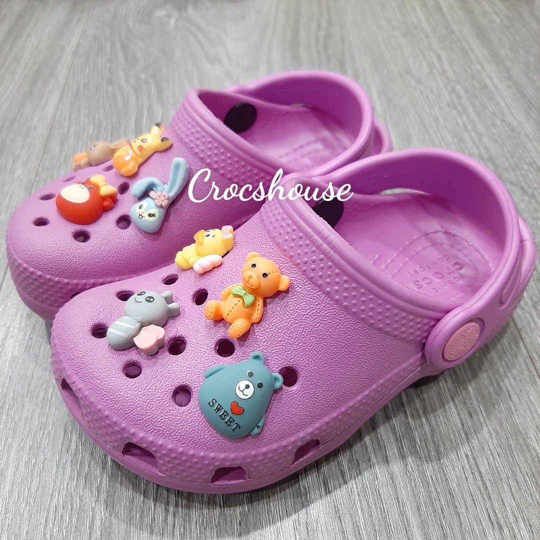  Dép sục cross classic trẻ em màu đỏ, cam, tím chính hãng 