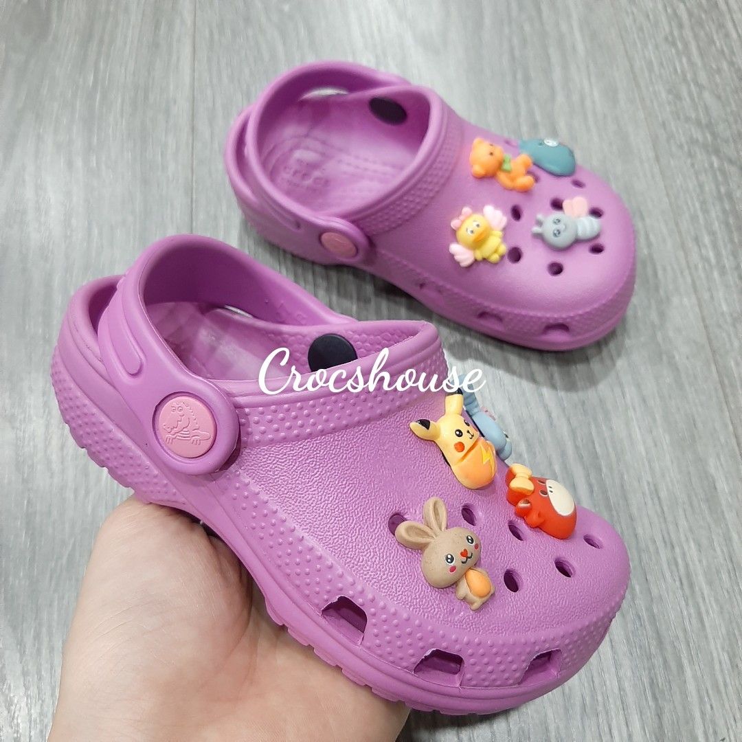  Dép sục cross classic trẻ em màu đỏ, cam, tím chính hãng 