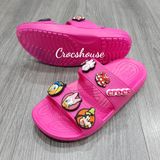  Dép hai quai ngang cross classic trẻ em chính hãng màu hồng 