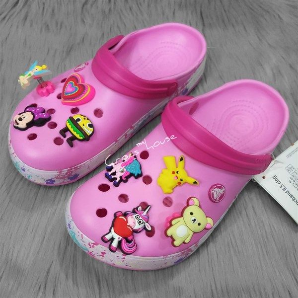  Dép sục crocband vẩy sơn trẻ em 