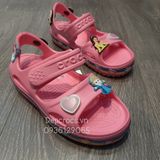  Sandal crocband ii trái tim bé gái 