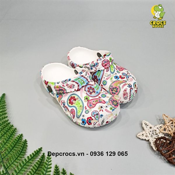  Dép sục cross classic họa tiết trẻ em chính hãng 