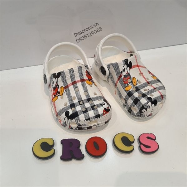  Dép sục cross classic họa tiết trẻ em chính hãng 