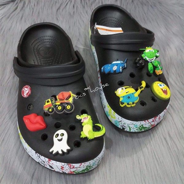  Dép sục crocband vẩy sơn trẻ em 