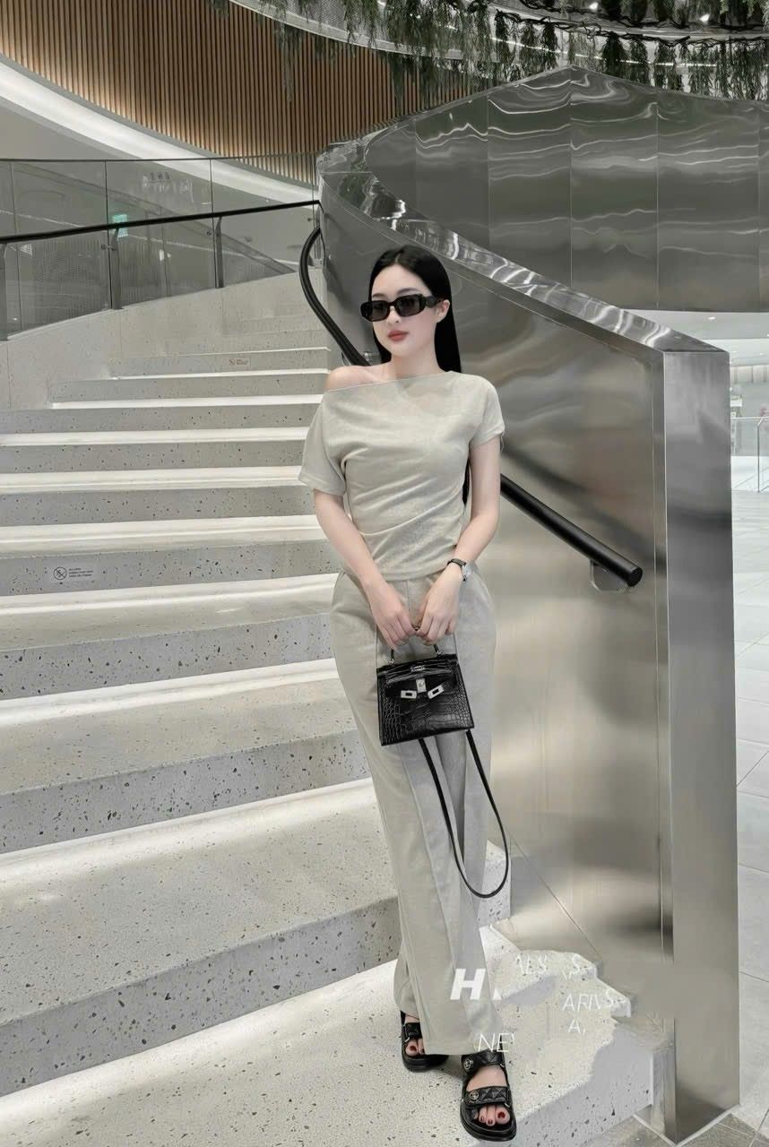  Set Đồ Za.Ra Áo Trễ Vai Quần Ống Suông 