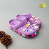 Dép Dinas band chevron beaded viền mũi tên màu tím trẻ em