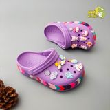  Dép Dinas band chevron beaded viền mũi tên màu tím trẻ em 