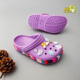  Dép Dinas band chevron beaded viền mũi tên màu tím trẻ em 