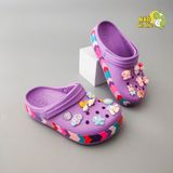  Dép Dinas band chevron beaded viền mũi tên màu tím trẻ em 