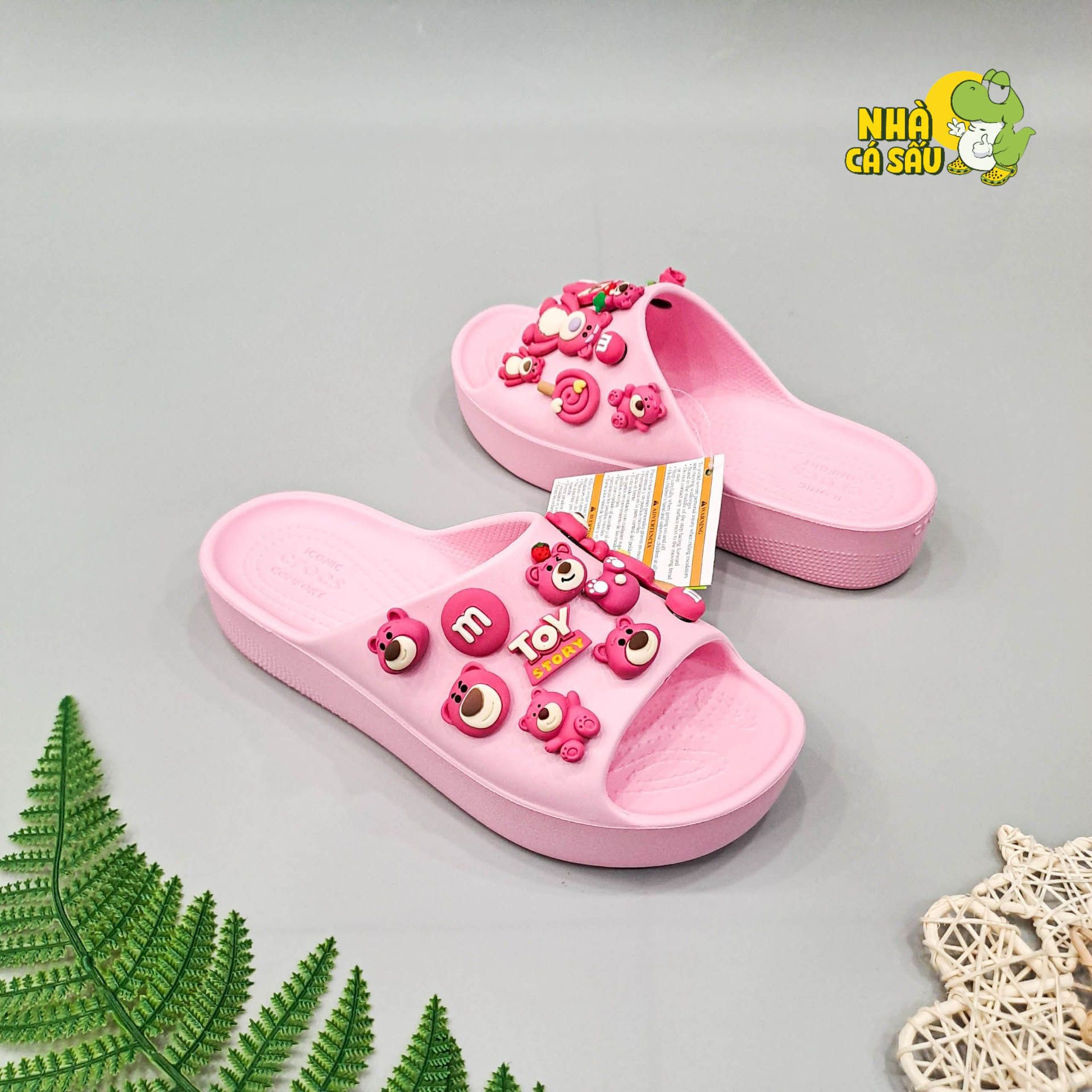  Dép quai ngang Dinas classic platform slide nữ xuất khẩu 