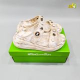  Dép đế xuồng cross crush vân đá nữ classic sandal high graphics 