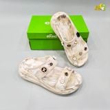  Dép đế xuồng cross crush vân đá nữ classic sandal high graphics 