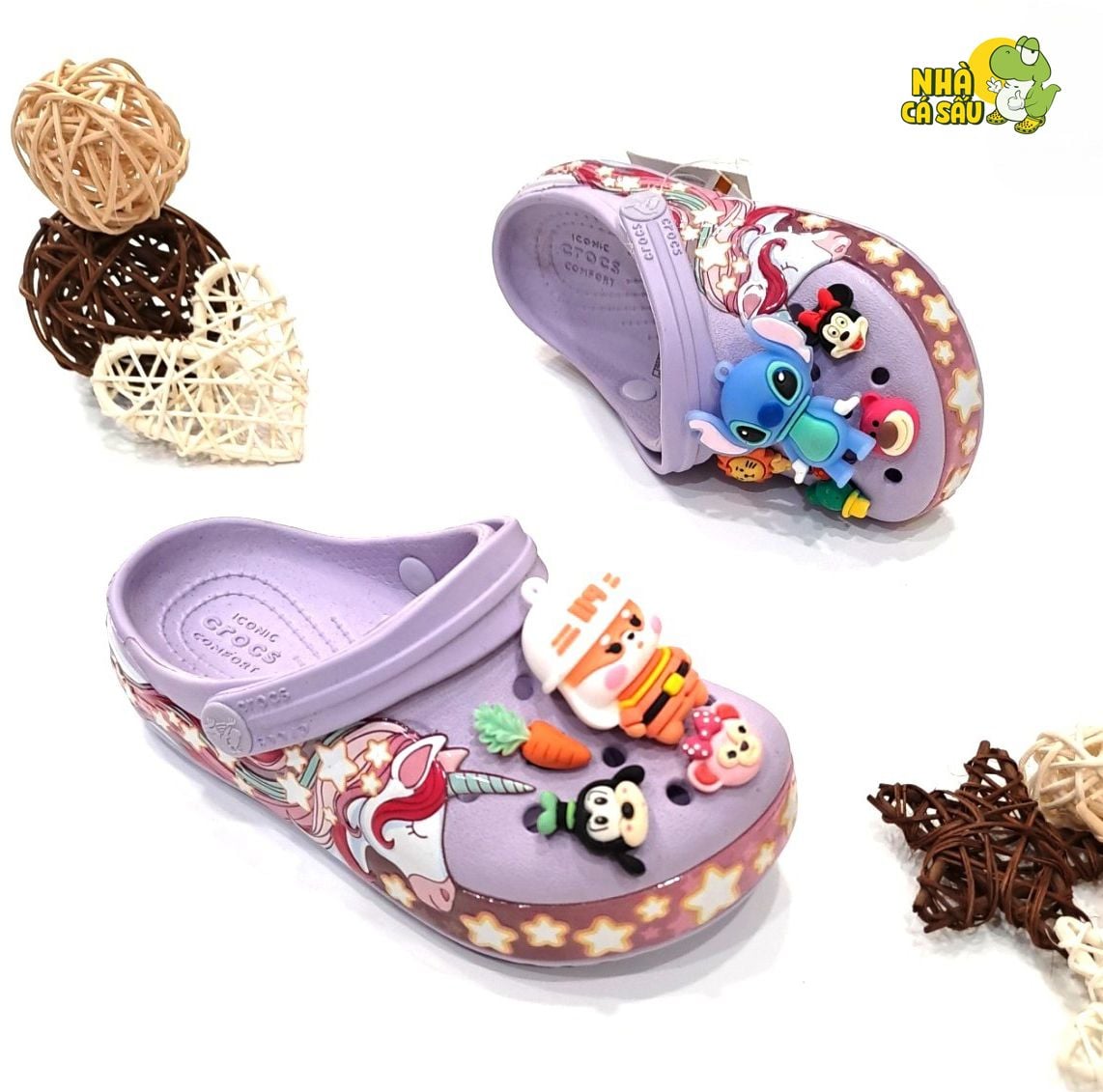  Dép sục Dinas 3D unicorn trẻ em 