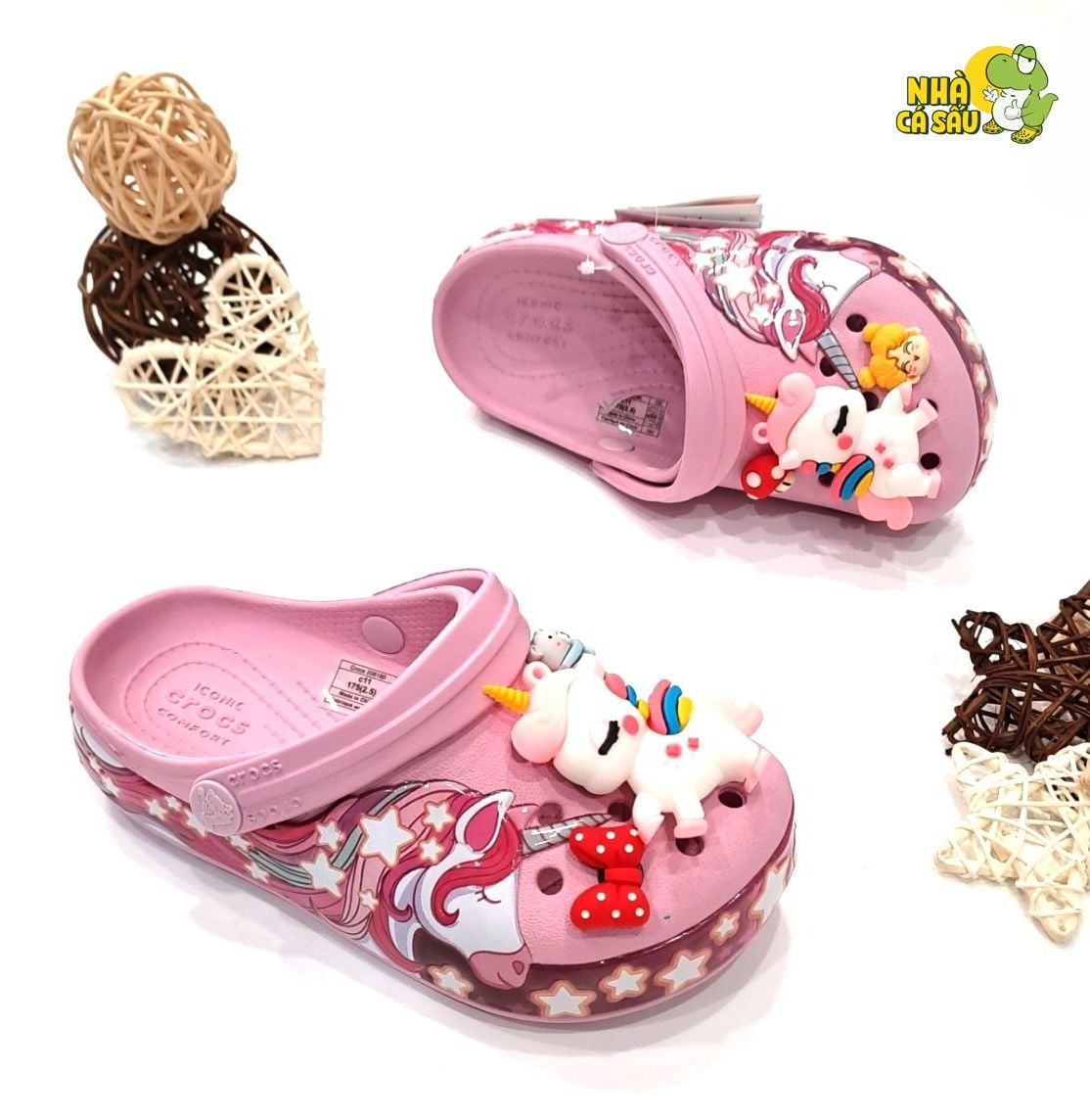  Dép sục Dinas 3D unicorn trẻ em 