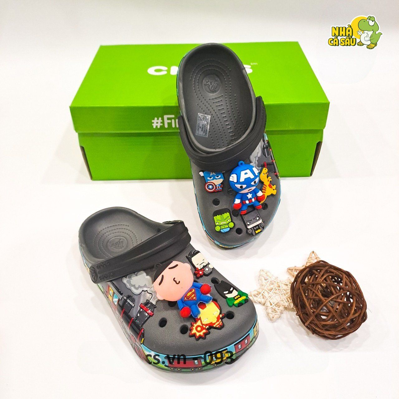  Dép sục cross 3D tàu lửa Thomas trẻ em 