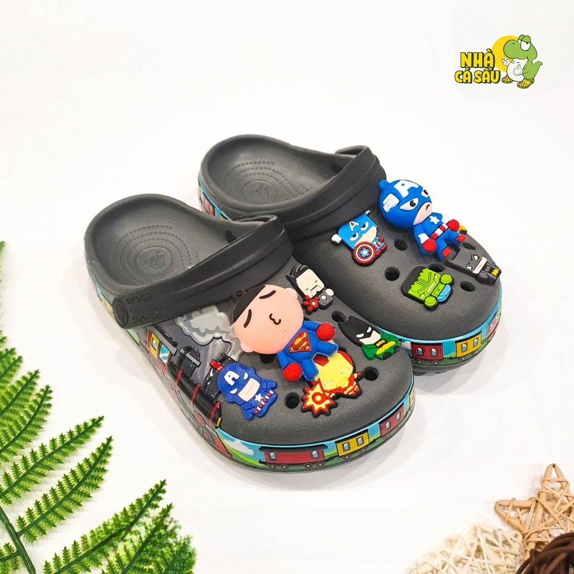  Dép sục cross 3D tàu lửa Thomas trẻ em 