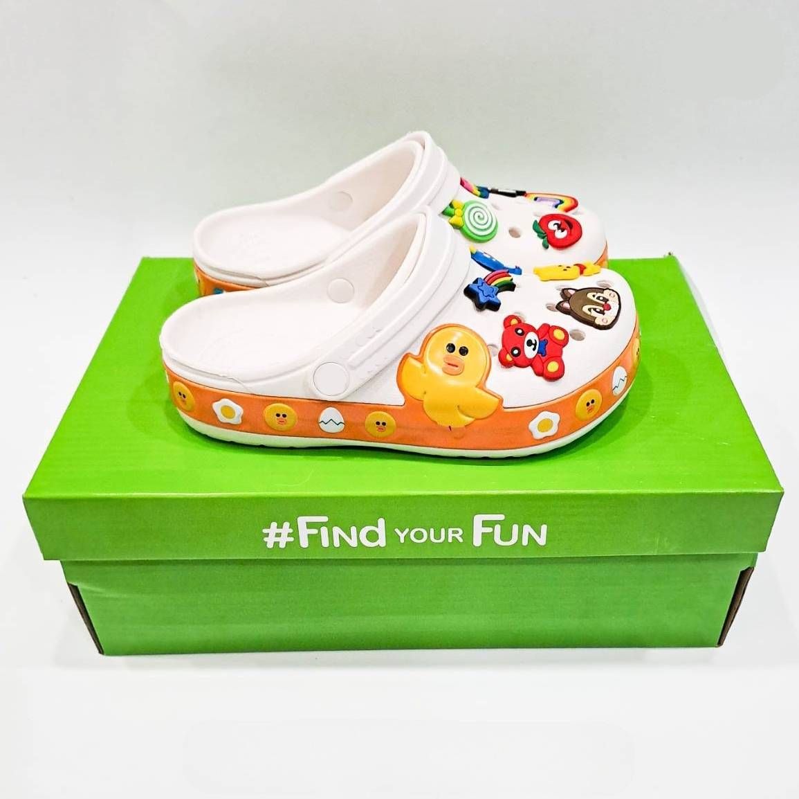  Dép sục Dinas 3D band linefriend vịt vàng trẻ em 