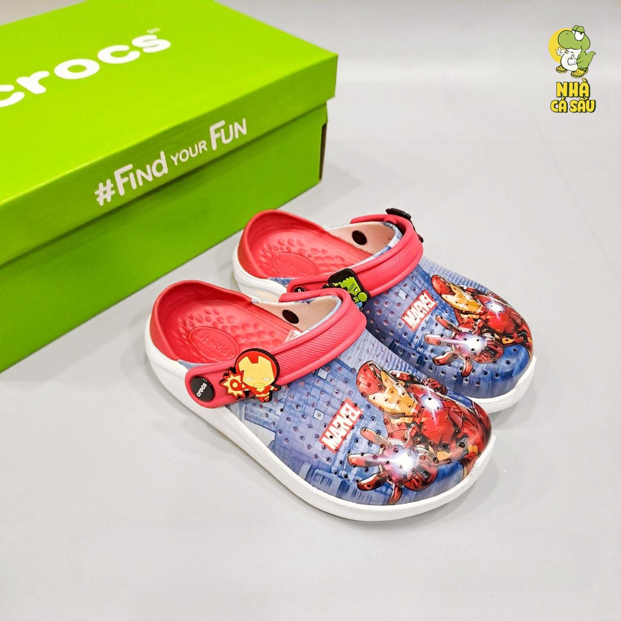  Dép sục cross literide in hình marvel, mickey trẻ em 