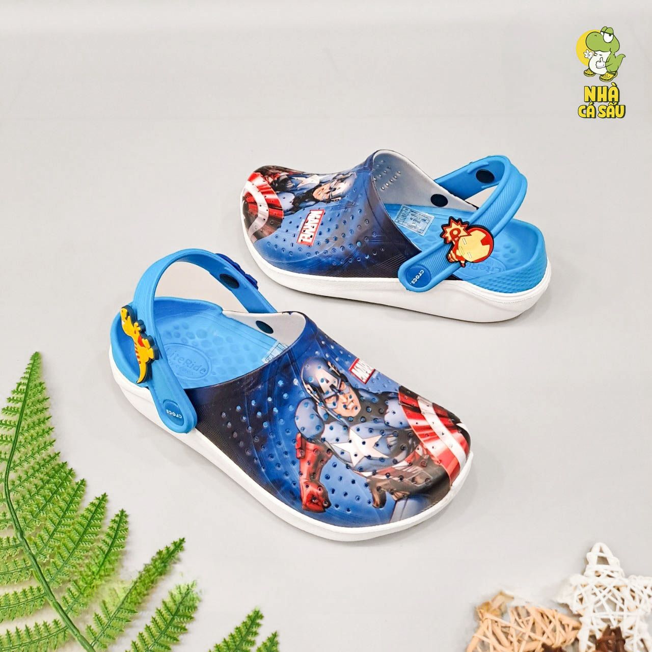  Dép sục cross literide in hình marvel, mickey trẻ em 